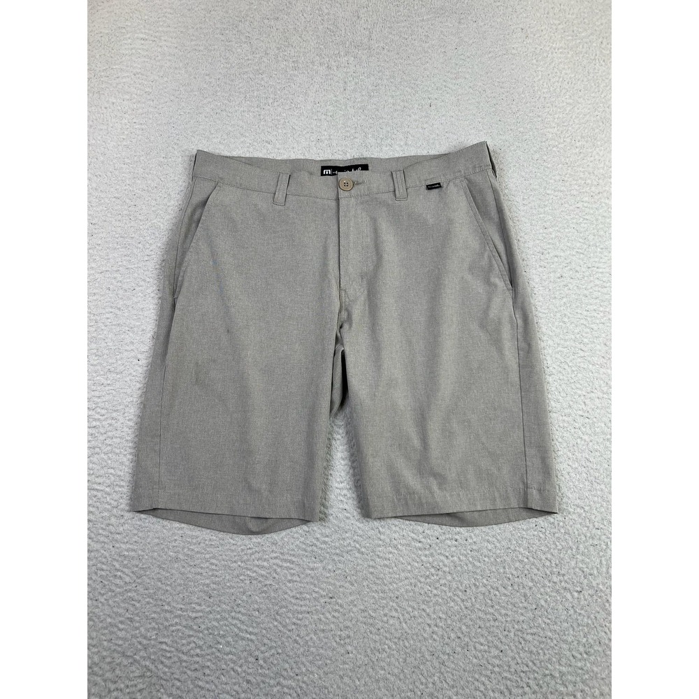Travis Mathew Shorts Mens 32‎ Gray Golf Performance Stretch Chino Beck 1MM208
